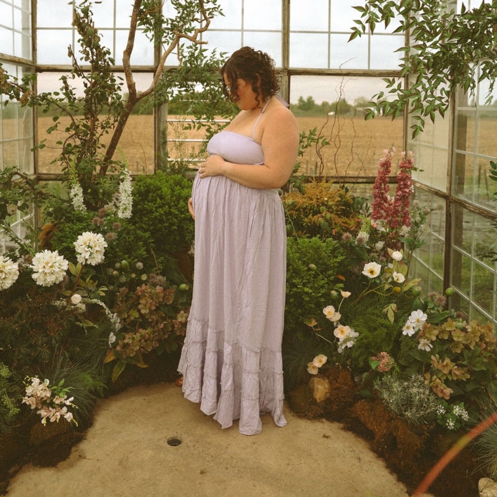 Amazon boho pale purple maxi dress